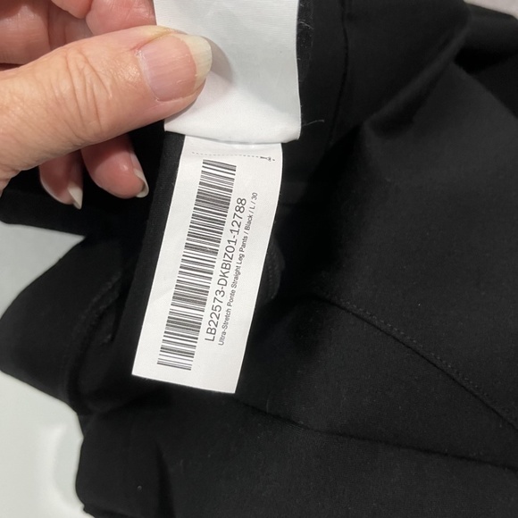 Quince Women's Ultra-Stretch Ponte Straight Leg Pants Black Size L 30" Inseam - Picture 7 of 8